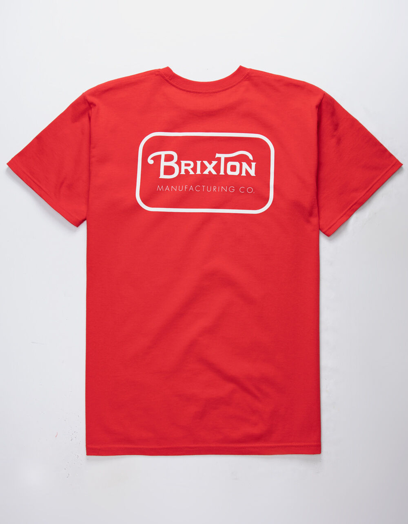 BRIXTON Grade Red Mens T-Shirt image number 0