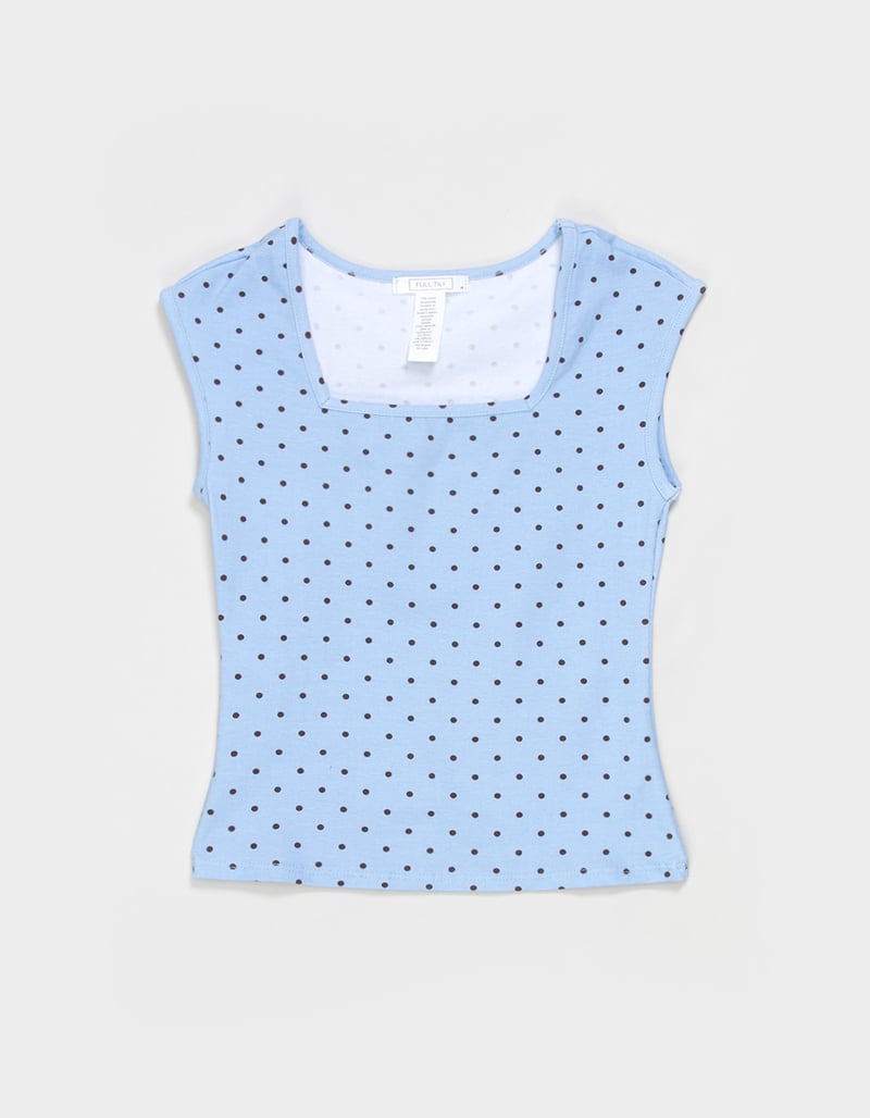 FULL TILT Dot Girls Square Neck Top image number 0
