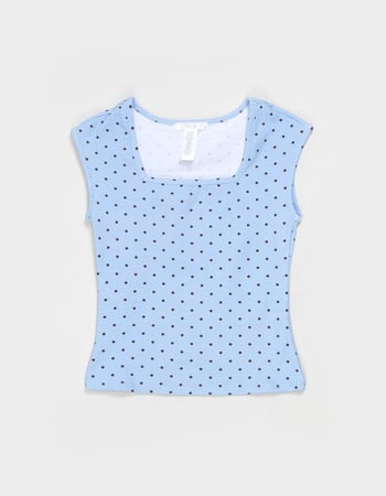 FULL TILT Dot Girls Square Neck Top Primary Image