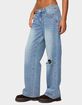 EDIKTED Dutton Distressed Low Rise Jeans image number 2