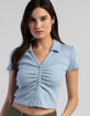 RSQ Womens Button Cinch Front Top image number 1