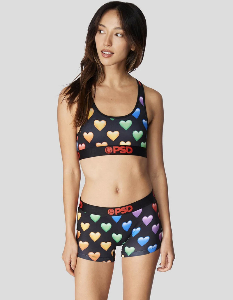 PSD Rainbow Heart Womens Boyshorts image number 0