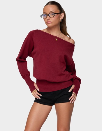 EDIKTED Off Shoulder Oversized Sweater Alternative Image
