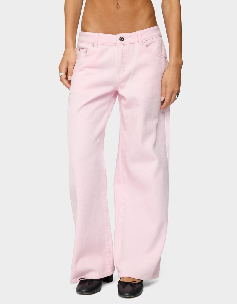 EDIKTED Petite Roman Low Rise Slouchy Jeans image number 0