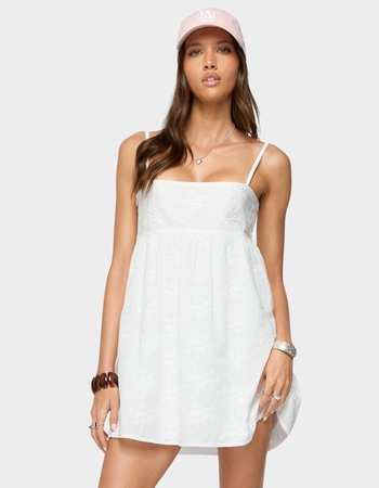 EDIKTED Winifred Eyelet Babydoll Mini Dress EDIKTED Winifred Eyelet Babydoll Mini Dress Primary Image