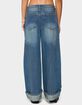 EDIKTED Cuffed Low Rise Baggy Jeans image number 3
