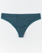FULL TILT Seamless Blue Thong image number 1