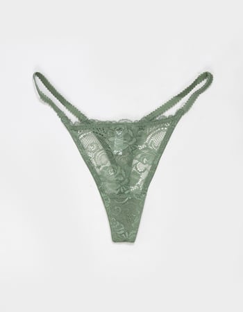 FULL TILT Floral Allover Lace Thong Primary Image