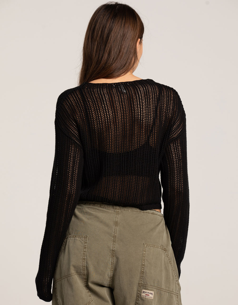 FULL TILT Open Knit Womens Pullover image number 2