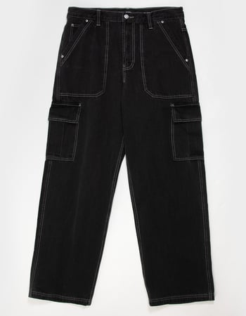 RSQ Mens Contrast Stitch Baggy Cargo Pants Primary Image