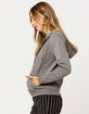 FULL TILT Zip Up Charcoal Womens Hoodie image number 2