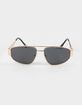 RSQ Asymmetric Metal Aviator Sunglasses image number 2