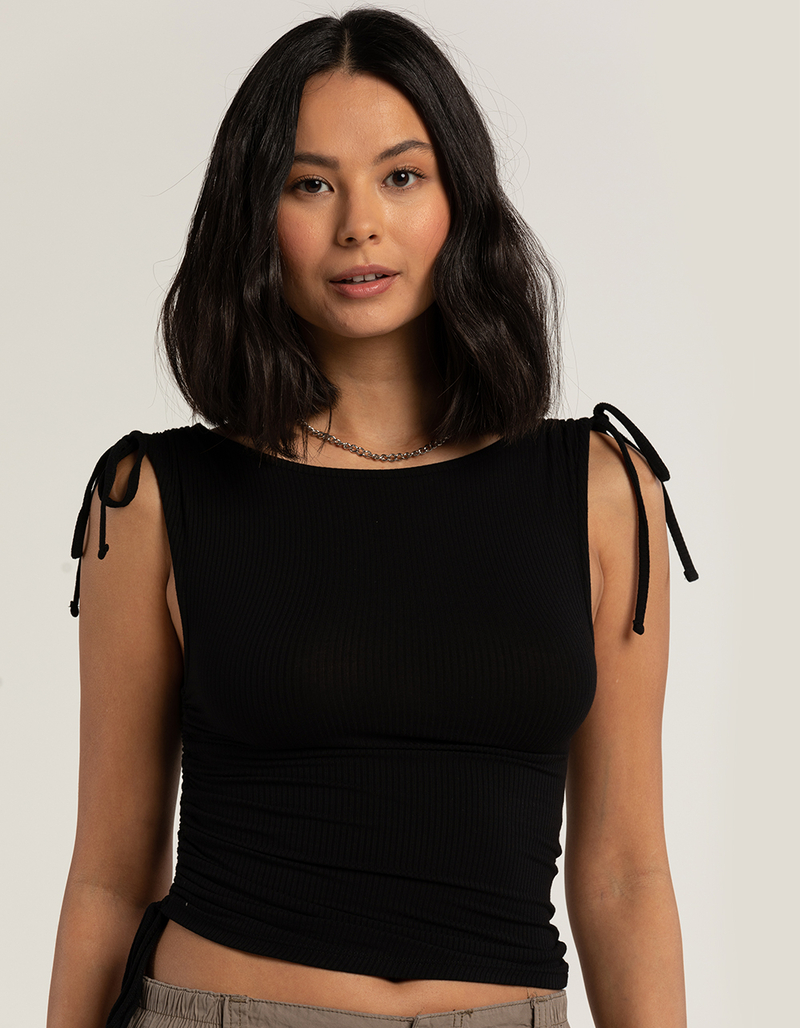 BDG Urban Outfitters Asymmetrical Ruched Womens Tank Top image number 0