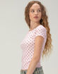TILLYS Womens Open Neck Tee image number 3