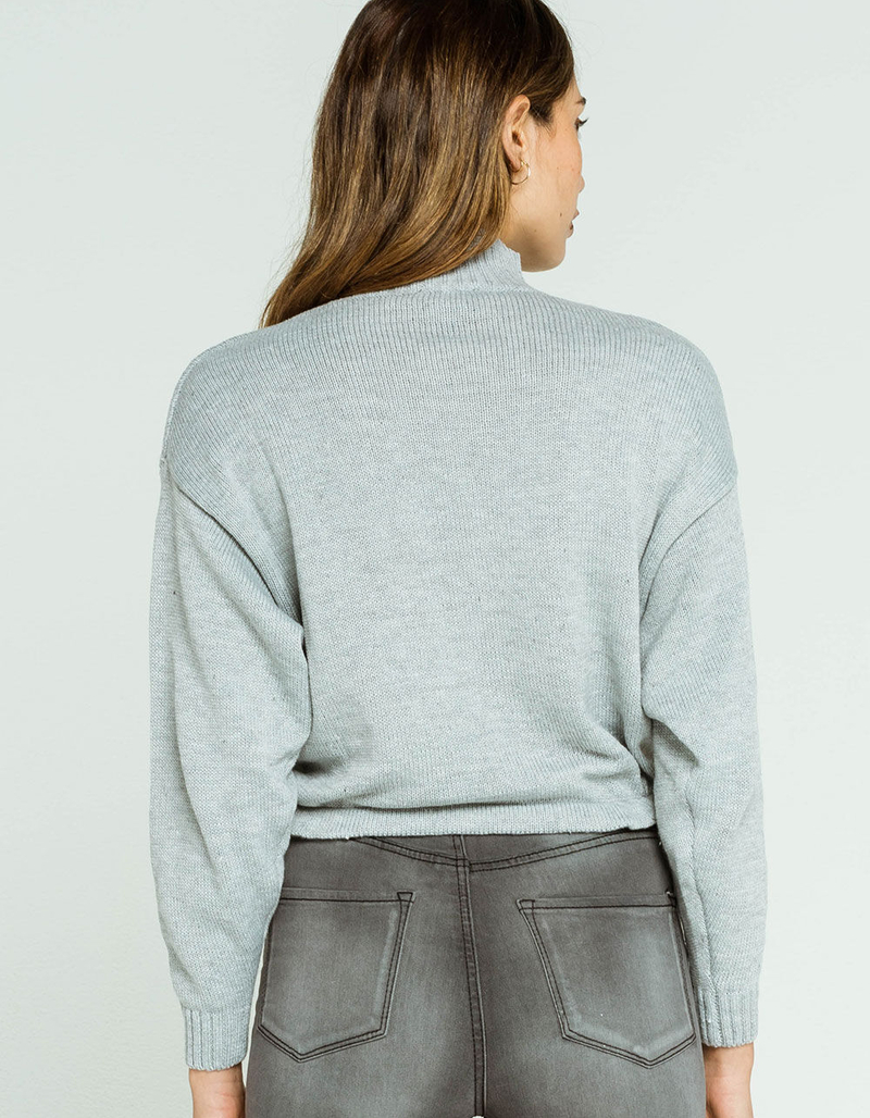 LUMIERE Half Zip Womens Gray Sweater image number 2