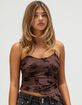 FULL TILT Womens Flocked Cami image number 1