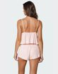 EDIKTED Dream Babydoll Waffle Tank Top image number 5