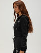 TRUE RELIGION Cross Crystal Womens Shrunken Zip-Up Hoodie image number 3