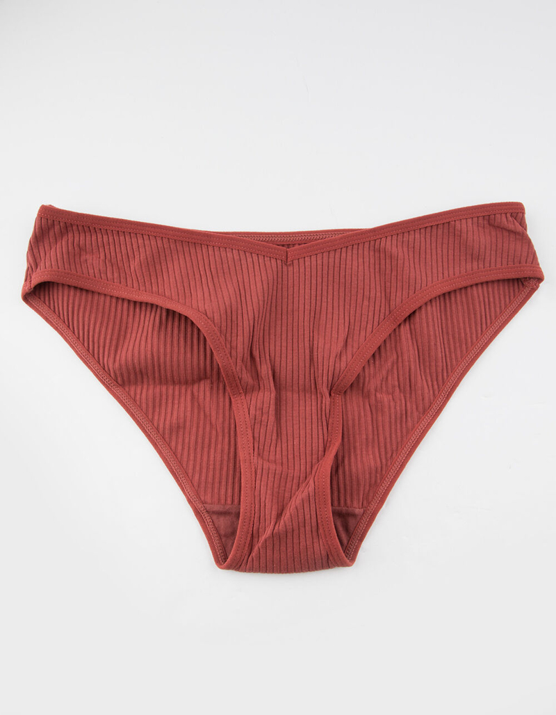 FULL TILT Ribbed Rust Panties image number 0