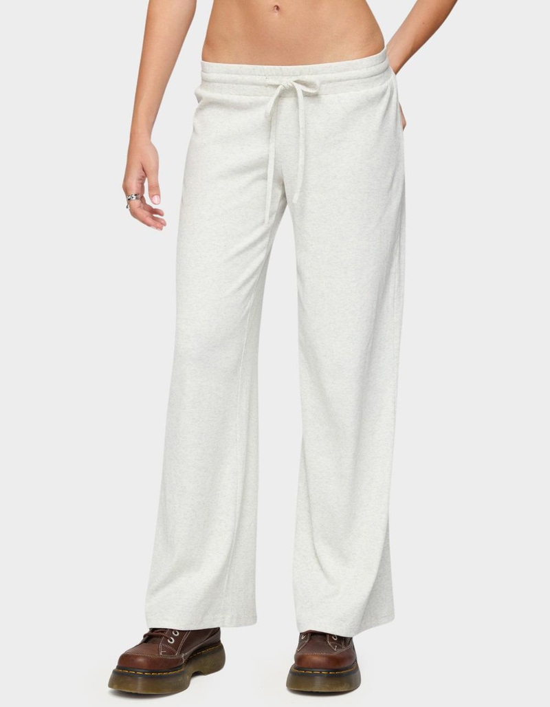 EDIKTED Cicilia Straight Leg Ribbed Pants image number 0