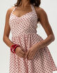 FULL TILT Womens Polka Dot Halter Dress image number 2