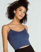 FREE PEOPLE Skinny Strap Seamless Navy Brami image number 1