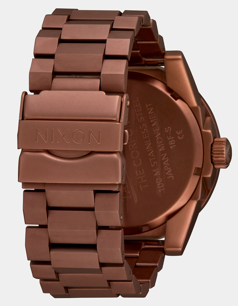 NIXON Corporal SS Matte Copper & Gunmetal Watch image number 2
