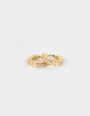 DO EVERYTHING IN LOVE 14K Gold Dipped Huggie CZ Hoop Earrings image number 1