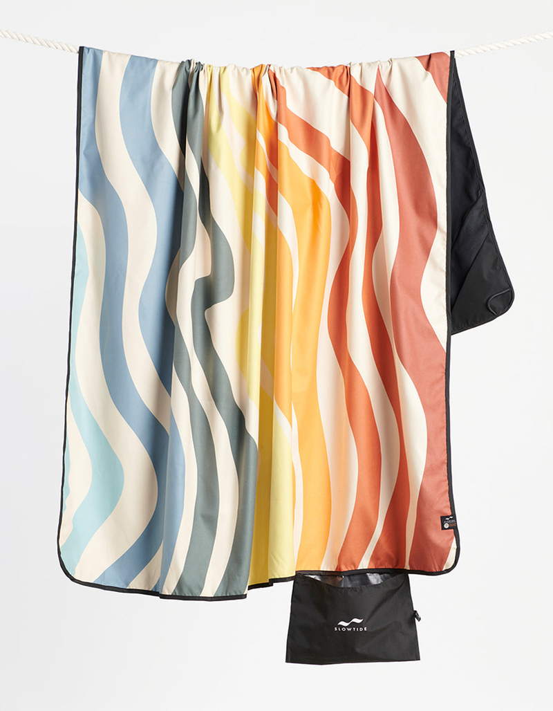 SLOWTIDE Textured Waves Picnic Blanket image number 3