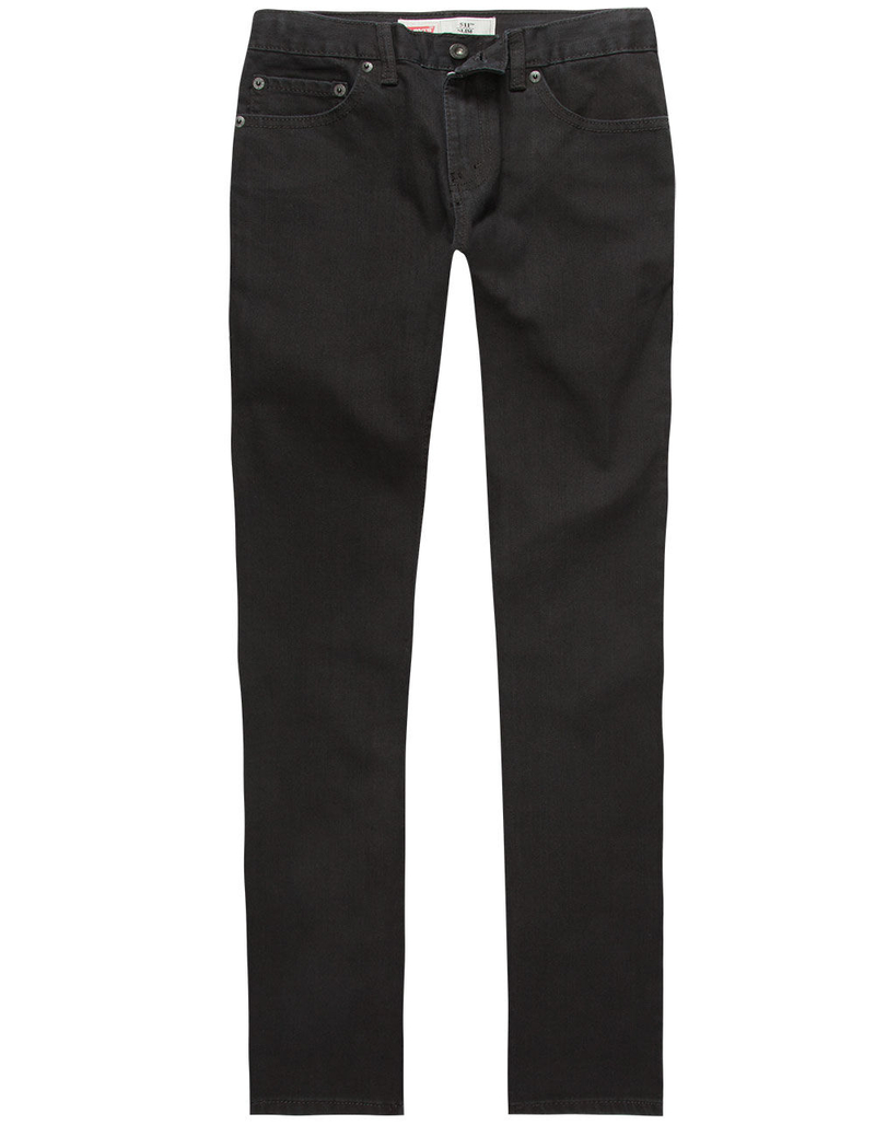LEVI'S 511 Overdyed Black Stretch Boys Slim Jeans image number 0