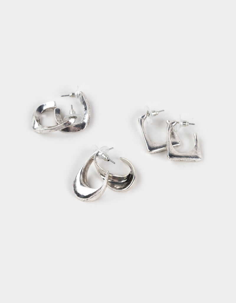 FULL TILT 3 Pack Molded Metal Earrings image number 0