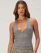 RSQ Womens Cable Sweater Halter Top image number 2