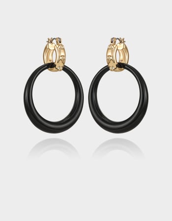 TRUE RELIGION Logo Hoop Earrings Alternative Image