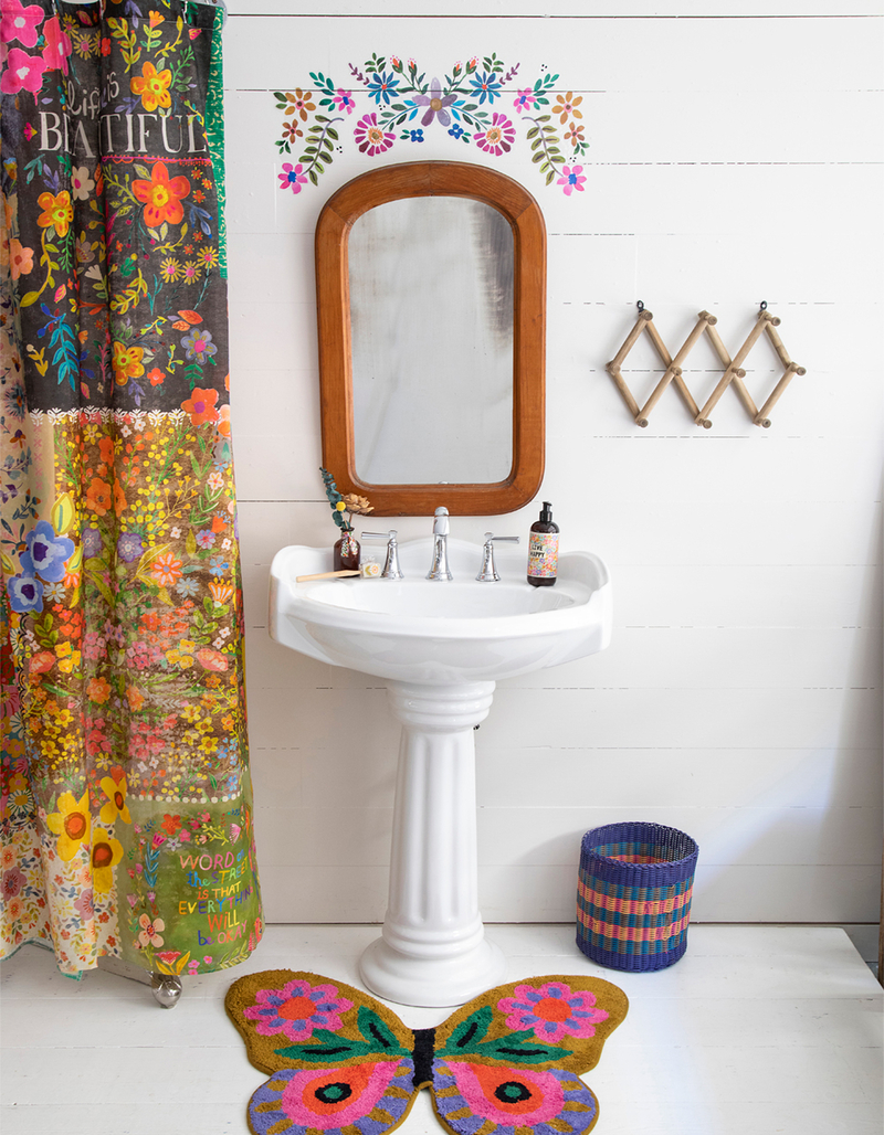 NATURAL LIFE Butterfly Bath Mat image number 2