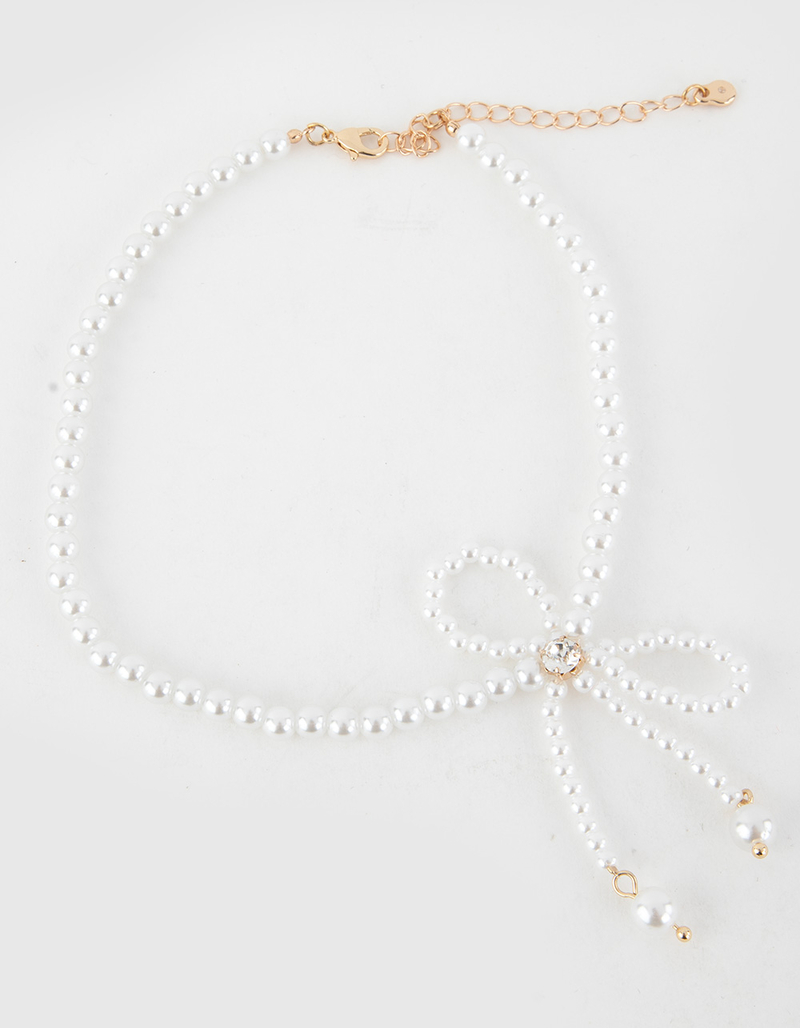 FULL TILT Pearl Bow Choker image number 0