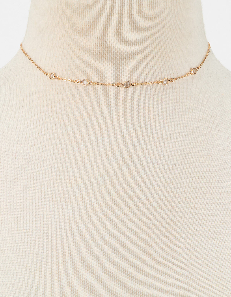 FULL TILT 5 Pack Beaded/Star/Velvet Chokers image number 3