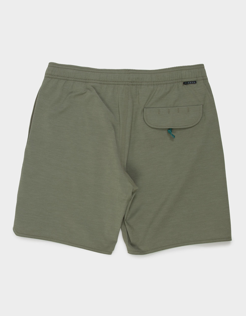 VISSLA Solid Sets 17.5" Ecolastic Trunks - 4-Way Stretch Boardshorts, Side & Back Pockets