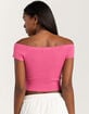 FULL TILT Off The Shoulder Rib Womens Top image number 4