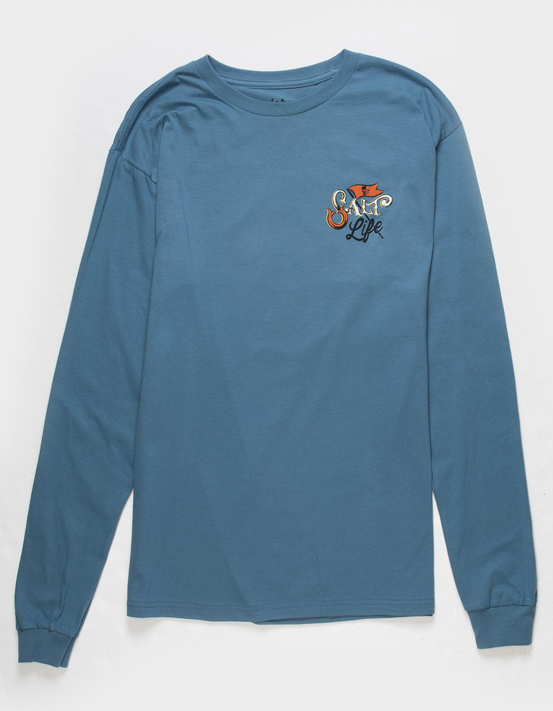 SALT LIFE Ship In A Bottle Mens Long Sleeve Tee BLUE Tillys
