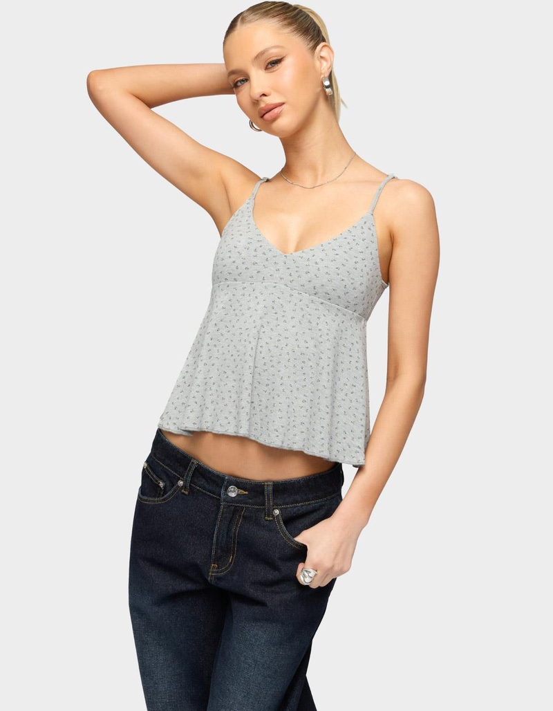 EDIKTED Kelli Floral Babydoll Tank Top image number 0