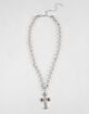 RSQ Cross Pendant Chain Link Necklace image number 1