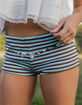 DAMSEL Womens Stripe Micro Cover Up Shorts image number 6