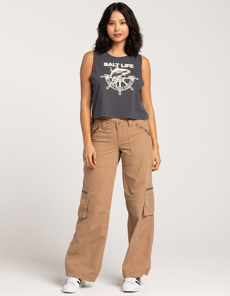 SALT LIFE Tuna Helm Womens Muscle Tee image number 3