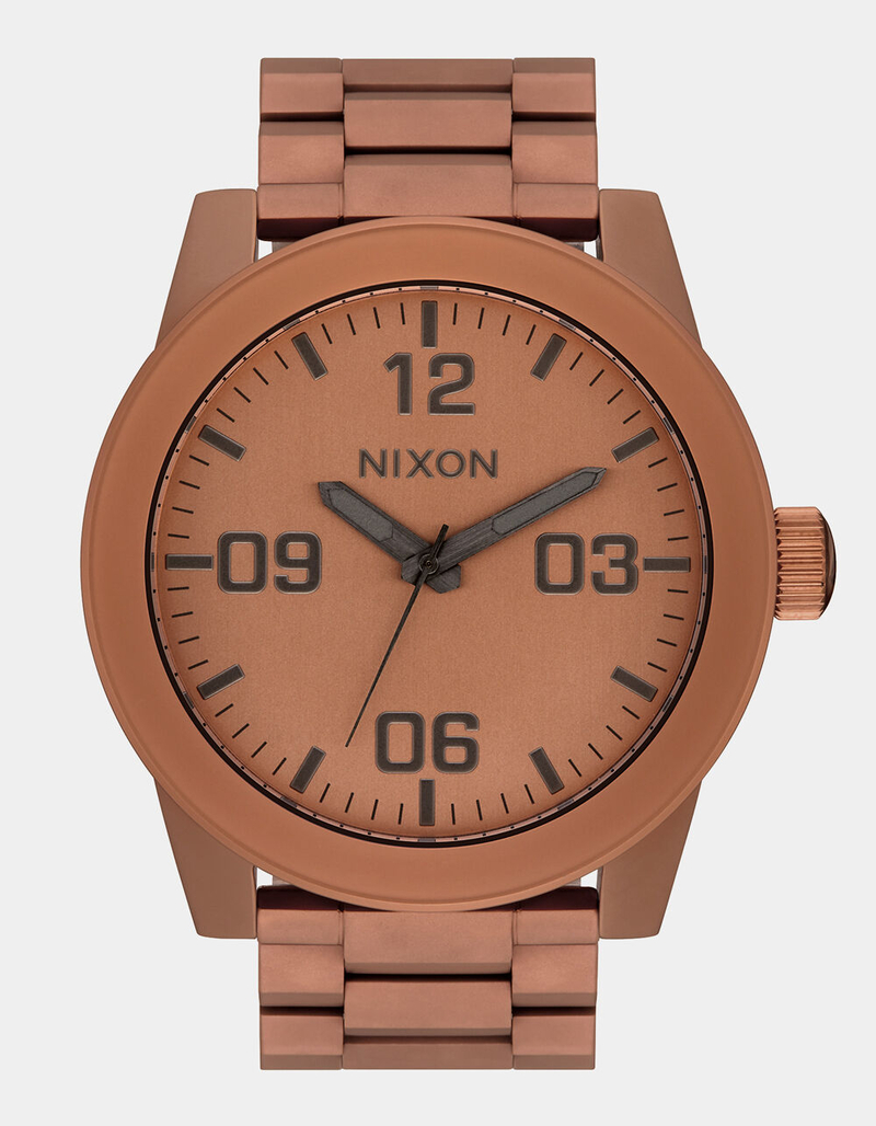 NIXON Corporal SS Matte Copper & Gunmetal Watch image number 0
