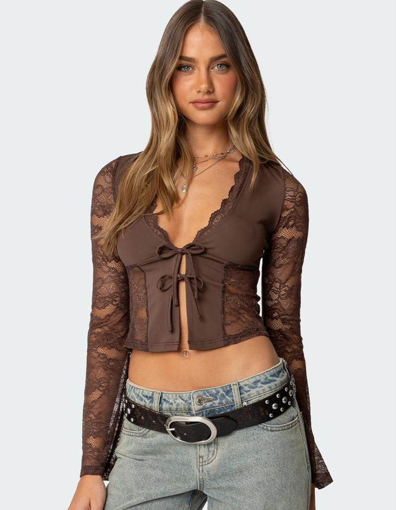EDIKTED Stephi Lacey Split Front Top image number 0