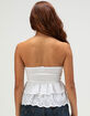 RSQ Womens Smocked Eyelet Tube Top image number 4