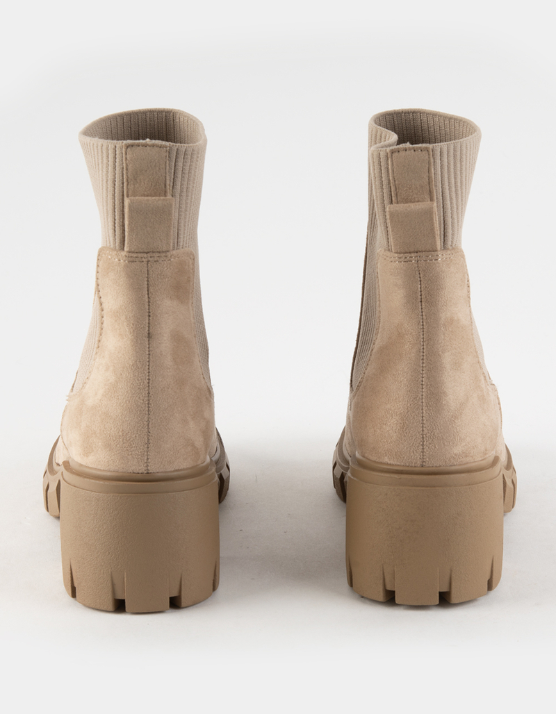 SODA Zordy Womens Sweater Knit Chelsea Boots image number 3