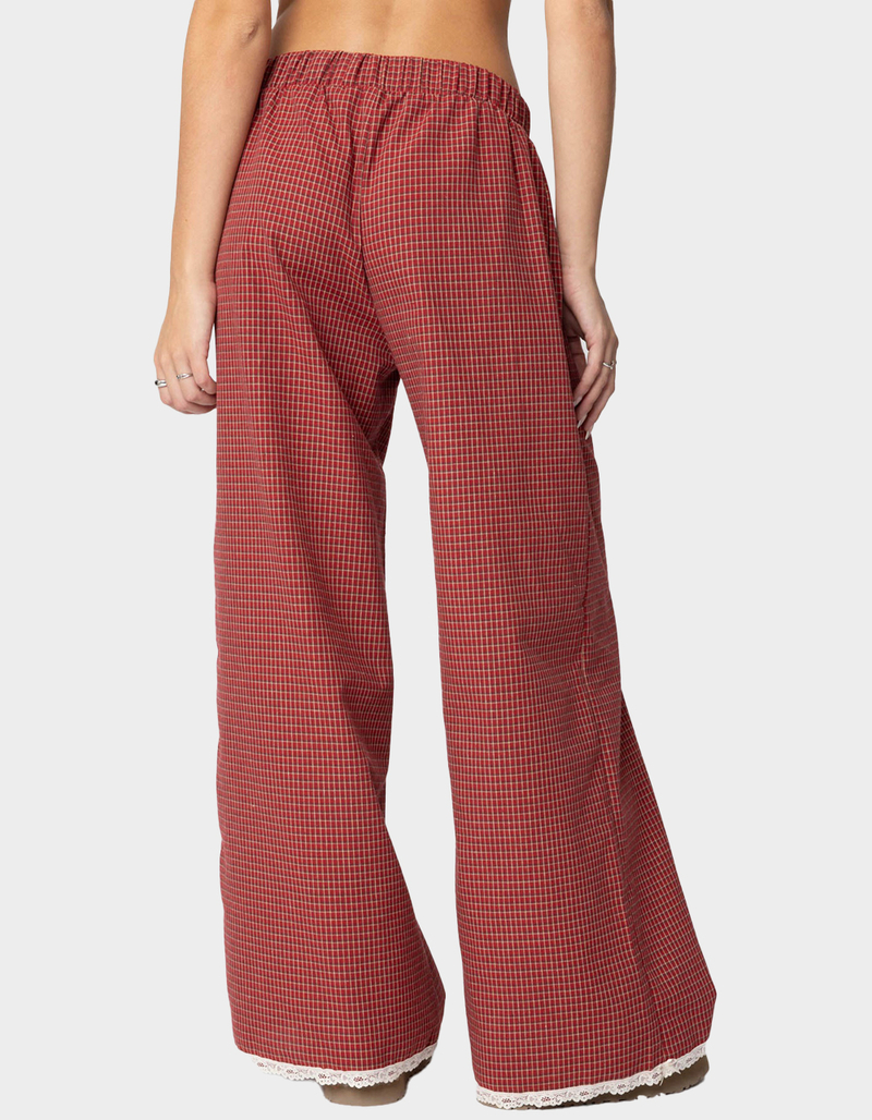 EDIKTED Dakota Plaid Pants image number 4