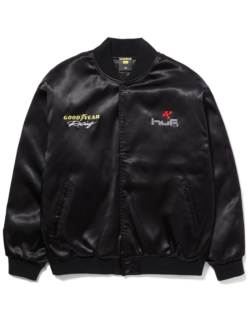 HUF x Goodyear Mens Satin Touring Jacket image number 2