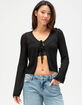FULL TILT Tie Front Womens Cardigan image number 1